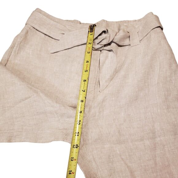 Nwt Chico's Size 0 Linen Tie Waist Wide Leg Crop Pants - Picture 5 of 8